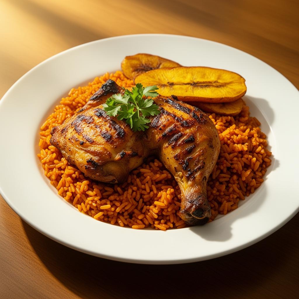 Jollof rice with chicken